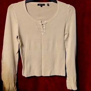 Flutter sleeve sweater